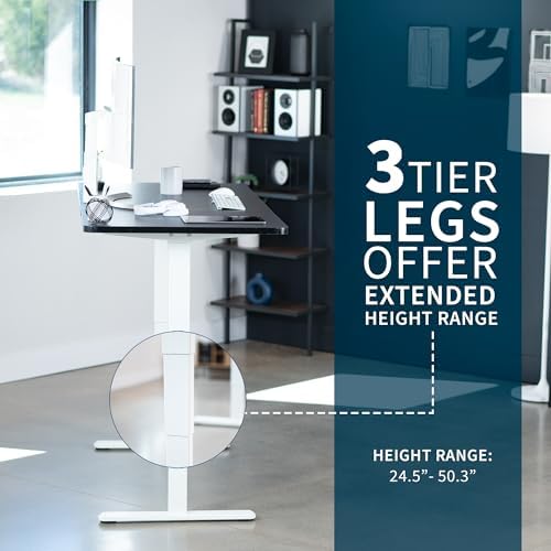 VIVO Black 71 x 30 in Standing Desk, DESK-KIT-2W7B