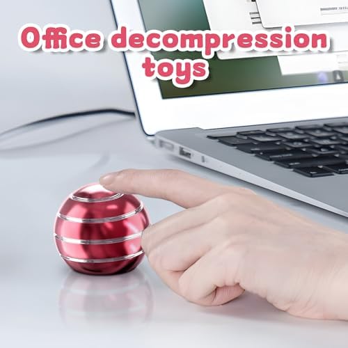 Kryfa 1.54in Kinetic Desk Toy ADHD Stress Relief Gift Adults, Pink