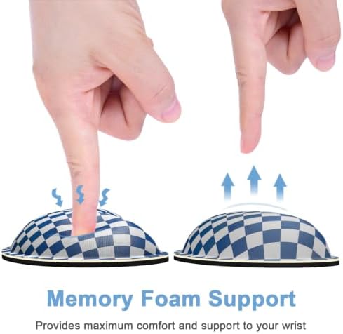 Dapesuom Mouse Wrist Rest, Cute Ergonomic Memory Foam Mouse Wrist for Computer Desk Mats Support, Hand Rest Pad Cushion for Gaming, Office, Laptop, Men, Women, Pain Relief & Easy Typing, Dark Navy