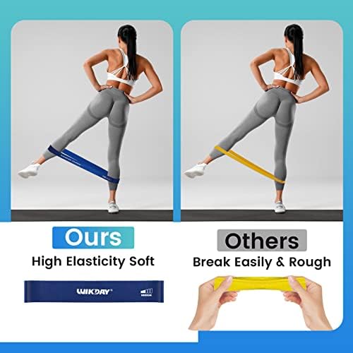 WIKDAY Exercise Resistance Bands with Handles for Working Out Workout Bands Set with Door Anchor for Physical Therapy, Yoga, Pilates