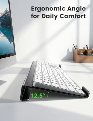 Vaydeer Metal Keyboard Stand for Desk, Ergonomic Tilted Keyboard Riser