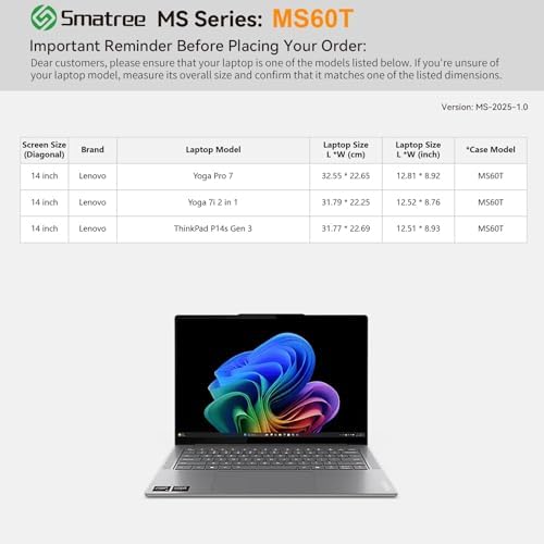 Smatree MS60T Protective Case with Stand for 14 inch Lenovo Yoga 7i Gen 8