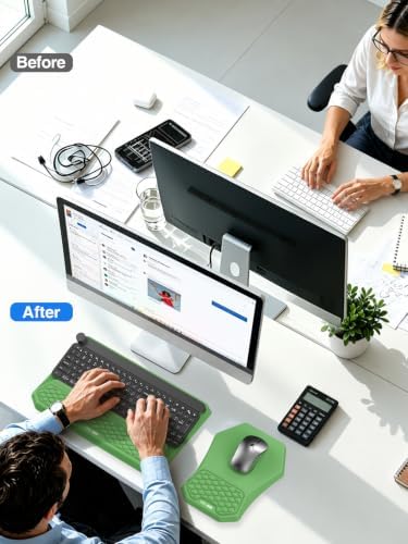 Ergonomic Wrist Rest with Keyboard Stand and Mouse Pad for Easy Typing