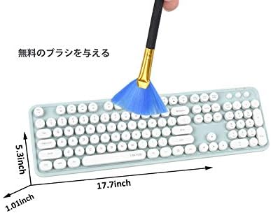 UBOTIE Colorful Wireless Keyboard and Mouse Combo (Green-White)
