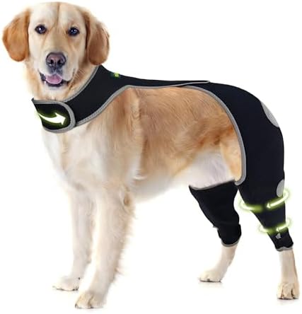 Dog Hind Leg Sleeve, Recovery Sleeve to Stop Licking & Protect Wounds - L