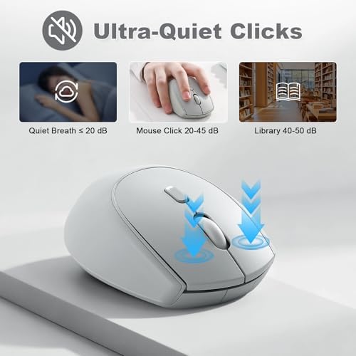 YUNZII C2 Silicone Wireless Mouse 1600 DPI Optical 2.4GHz (Gray)