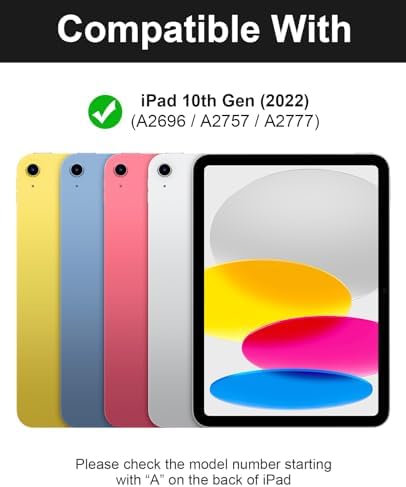 for iPad 11th(A16,2025) Case with Keyboard New iPad 10th Gen 2022