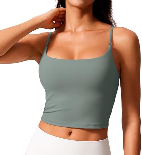 CRZ YOGA Butterlift Scoop Neck Crop Tank Top