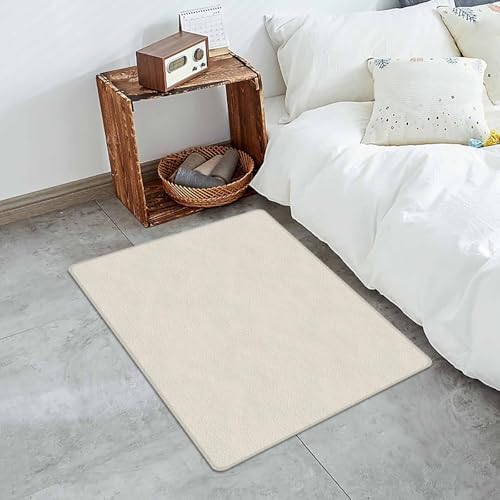 Cream Abstract Minimalist Soild Color Antifatigue Kitchen Bath Door Mat Cushioned Runner Rug, Washable Welcome Floor Sink Mat, Waterproof & Non-Slip Comfort Standing Doormat for Kitchen, 18"x30"