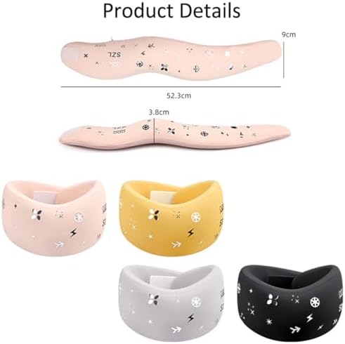 Neck Brace for Neck Pain and Support, Cervical Collar for Sleeping, Soft Foam Wraps Keep Vertebrae Stable & Relieve Cervical Spine Pressure for Women & Men (Yellow)