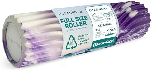 Oceanfoam Tidal Roller - Massage Foam Roller for Exercise (Purple Marbled)