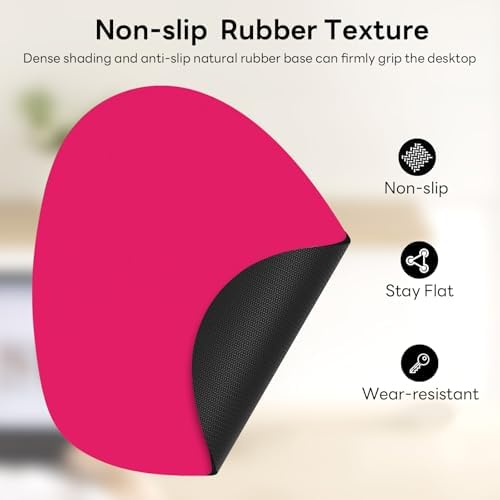 Water Drop Mouse Pad 7.3x8in Non-Slip for Laptop, Black