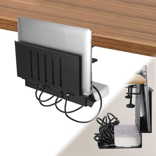 LUKETURE Desk Side Storage,11-4/5" Power Strip Cable Management Tray