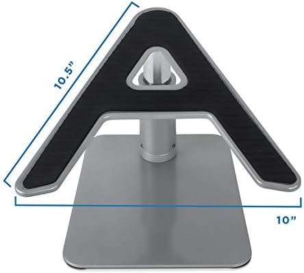 Mount-It! Adjustable Height Laptop Stand for Desk, Ergonomic Laptop Riser for 11–15 Inch Laptops, Tilted Desktop Lift with Anti-Slip Platform, Up to 33 lbs