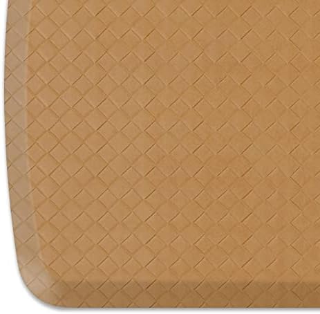GelPro Elite Premier Gel & Foam Anti-Fatigue Kitchen Floor Comfort Mat, 20" x 72", Basketweave Khaki