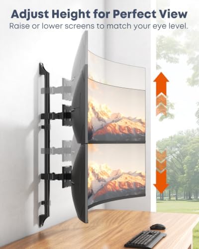 PUTORSEN Dual Monitor Wall Mount for 17-49" Screens