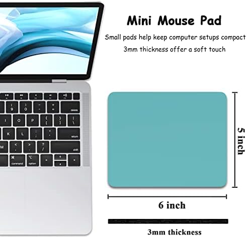 Dapesuom Small Mouse Pad, 5 x 6 Inch Thick Rubber Premium-Textured Non-Slip Portable & Washable Mini Mouse Mat for Women Men Wireless Laptops Keyboard Tray Gaming Work Computer Office Travel, Green