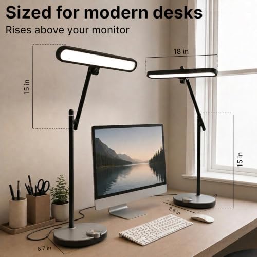 OTUS LED Desk Lamp for Home Office, Bright Motion Sensor Light, 18W