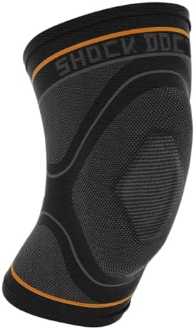 Shock Doctor Knee Compression Sleeve Support - Pain Relief for Arthritis, Tendonitis, Patella Alignment Injuries, Walking, Running, Gym - Men & Women, 1 Sleeve