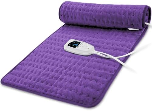 33x17 Inch Electric Heating pad for Back Neck Shoulder Knee Arms Legs- Electric Heat Pads with 6 Heat Settings & Auto Shut Off &Dry/Moist Heat Heating Pad for Birthday Mother Father Girl Men Women