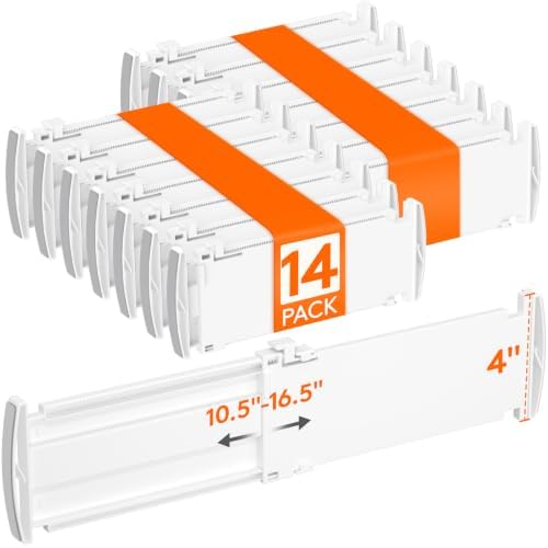 Lifewit 14 Pack 4" High Drawer Divider, Adjustable Drawer Organizer Clothes