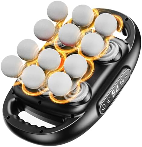 12-Head Massage Gun, Deep Tissue Back Massager with 9 Adjustable Intensities & 9 Modes, Electric Percussion Massager, Gun Tool for Back/Shoulders/Legs/Arms/Neck (12 Head)