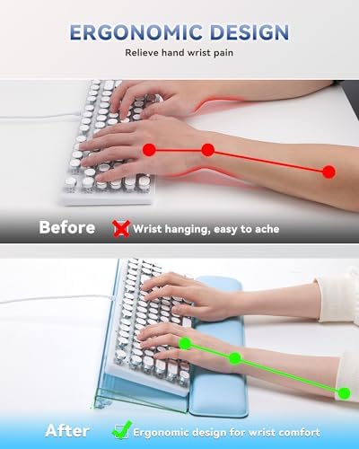 Adjustable Computer Keyboard Stand for Desktop, Keyboard Wrist Rest(Blue)