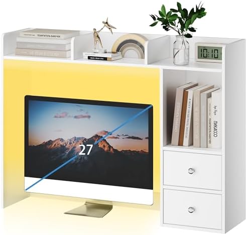 ChooChoo Desktop Bookshelf with LED Lights and 4 Shelves