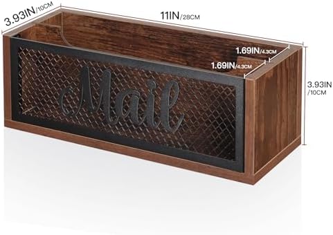 Mail Organizer Mail Holder with 2 Slots