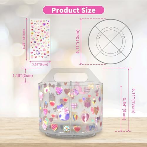 Acrylic Pencil Organizer for Desk Crayon Organizer with Adhesive Sticker