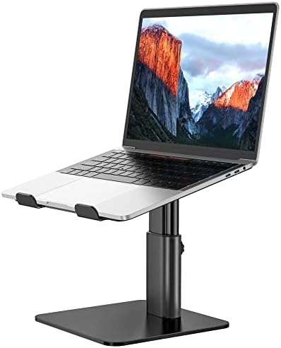 BESIGN LSX6N Laptop Stand, Ergonomic Adjustable Notebook Riser, Computer Holder, Laptop Mount Compatible with 10-15.6" Laptops, Black