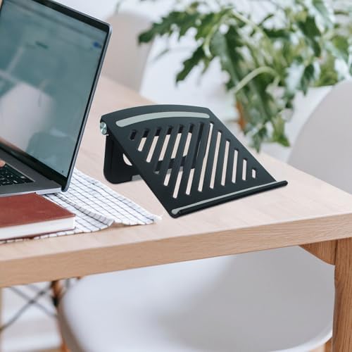 Beavorty Foldable Ventilated Laptop Riser Stand for Desk, Adjustable Height Computer Stand with Stable Base for Overheating Prevention, Portable Multi-Angle Holder for Office and Gaming Use
