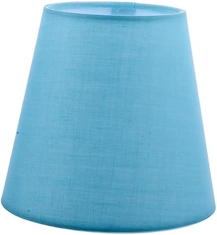 Garneck Fabric Clip-On Lamp Shade Soft Blue Decorative Shade for Table and Floor Lamps Removable Adjustable Light Filter Bulb Clips