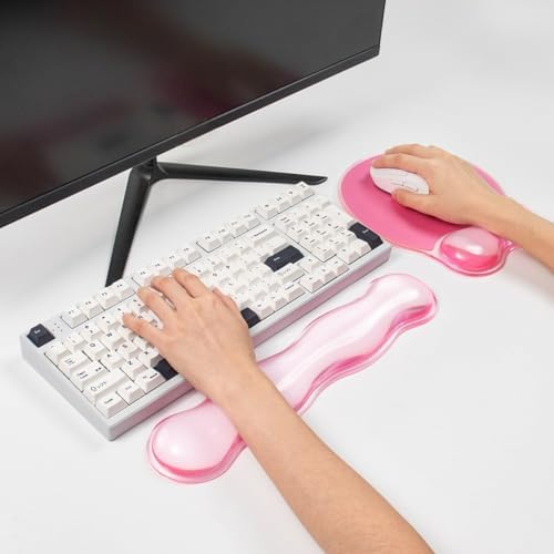 Mousepad with Gel Wrist Rest for Keyboard and Mouse - Office Accessories