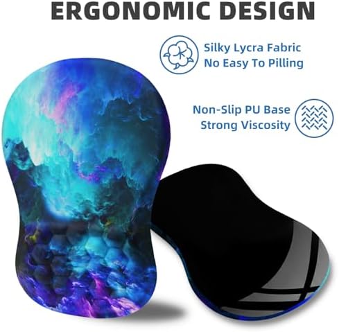 Ergonomic Mouse Pad with Wrist Rest, Memory Foam Wrist Support,Massage Bump