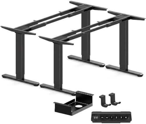 Marsail Dual Motor Standing Desk Frame for 44″–90″Desktops, 264 lbs, 2Pack