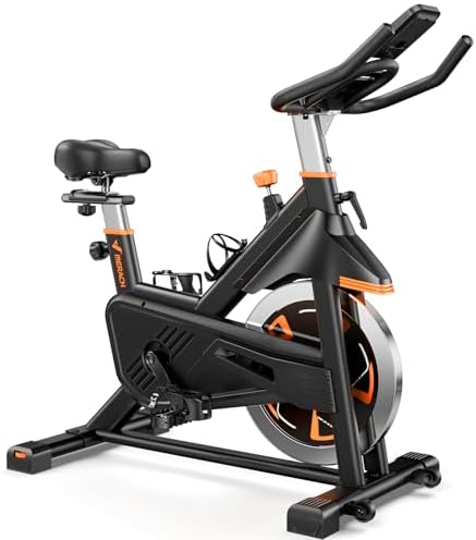 MERACH Magnetic Exercise Bike, Heavy Duty Stationary Bike for Home Gym