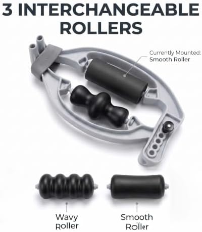 Dual Roller Arm Massager for Forearm & Wrist Muscle Relief - Adjustable Handheld Roller for Deep Tissue Massage & Trigger Point Therapy - Self-Recovery Tool for Arms, Calves, and Thighs