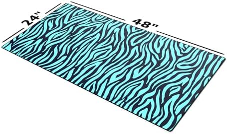 Gamer Boss - Gaming Mouse Pad - 48 x 24 Inches - 4mm Thick with Stitched Edges, Non-Slip Rubber Base, Premium Cloth Mousepad, Desk Mat for Laptop, Keyboard, Computer & PC (Mega, Blue Zebra)