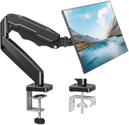 Single Monitor Mount, Fully Adjustable Monitor Arm Fits Max 32" Screen
