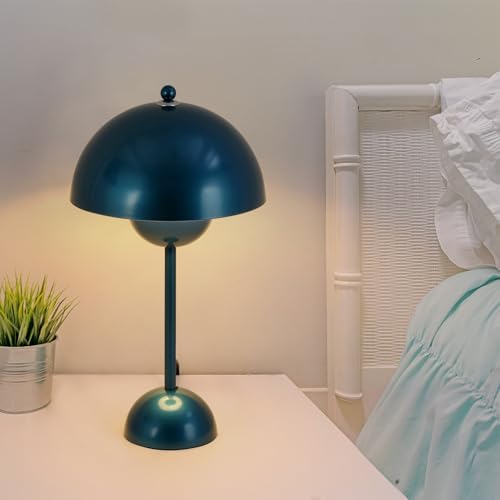 Creative Mid-Century Modern Bud Table Lamp for Home&Office, Gentian Blue