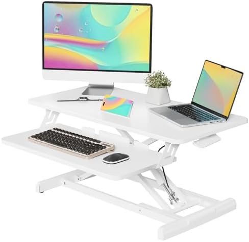 JOY worker 32" Standing Desk Converter, Height Adjustable Stand Up Riser