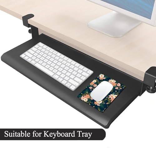 Small Mouse Pad, Mini Mouse Pad 6 X 8 Inch with Non-Slip Rubber Base for Keyboard Tray Laptops Wireless Mouse Home Office Travel, Washable & Portable (Spring Summer Flowers)