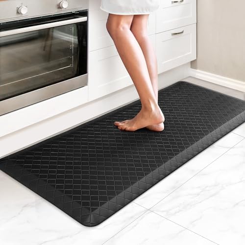 HappyTrends Kitchen Floor Mat - 4/5 Inch Thick Anti-Fatigue Kitchen Rug