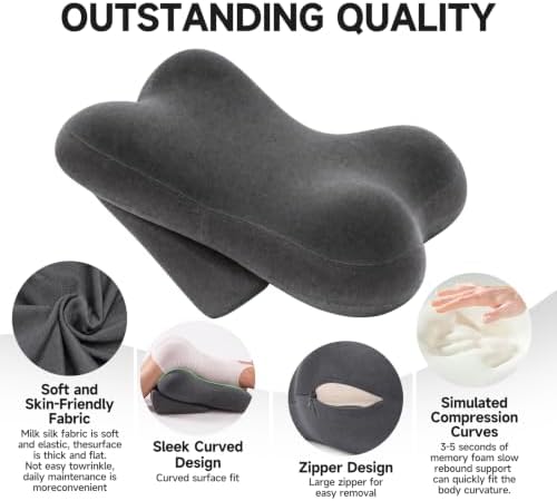24” Back Pillow with Adjustable Headrest, 2-in-1 Ergonomic Dual-Layer Wedge Backrest for Sitting/Reclining, Lumbar & Neck Support, Bed, Sofa & Floor, Reading, TV, Lounging & Gaming