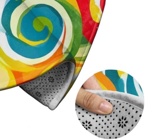 Circular Rugs Large Modern Round Area Rug Fashion Decor Mat for Home Office Colorful Candy