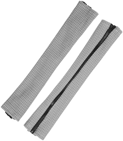 PATIKIL 22x4.3 in Office Chair Armrest Covers, 1 Pair Office Chair Arm Covers Long Computer Chairs Arm Rest Cover with Zipper Removable Rest Slipcover Hand Rest Protector, Light Gray
