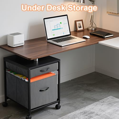 AceOrbit Back to School Rolling File Cabinet Printer Stand,Gray