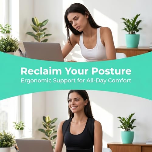 Posture Corrector for Women,2-in-1 Back Brace with Shoulder Support