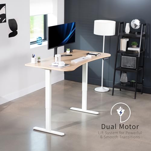 VIVO Light Wood 60 x 24 in Standing Desk, DESK-KIT-E2W1C